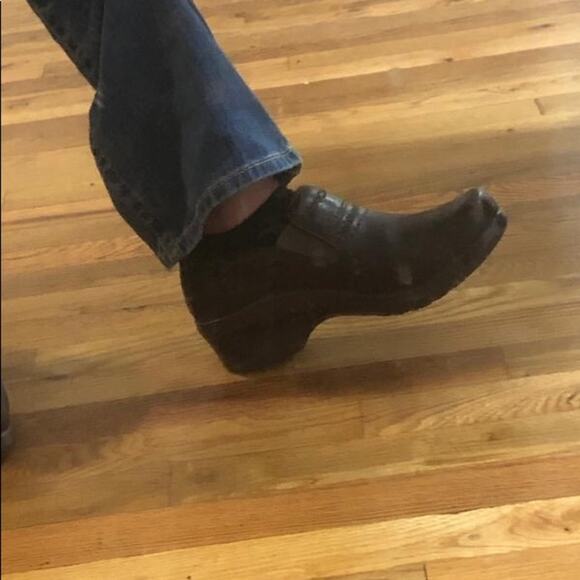 Ariat Black Leather Professional Slip On Work Clogs Shoes composite toe womens 6 - Picture 14 of 16